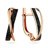 Серьги из золота с шпинелью