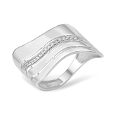 Кольцо из серебра с фианитами