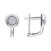 Серьги из серебра с фианитами