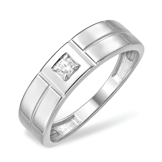 Кольцо из серебра с фианитом