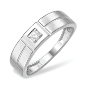 Кольцо из серебра с фианитом