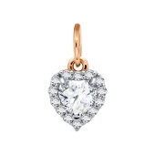 Подвеска из серебра с позолотой и фианитами