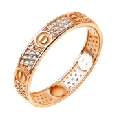 Кольцо из золота с фианитами