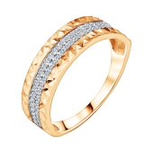 Кольцо из золота с фианитами