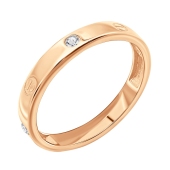 Кольцо из серебра с позолотой и фианитами