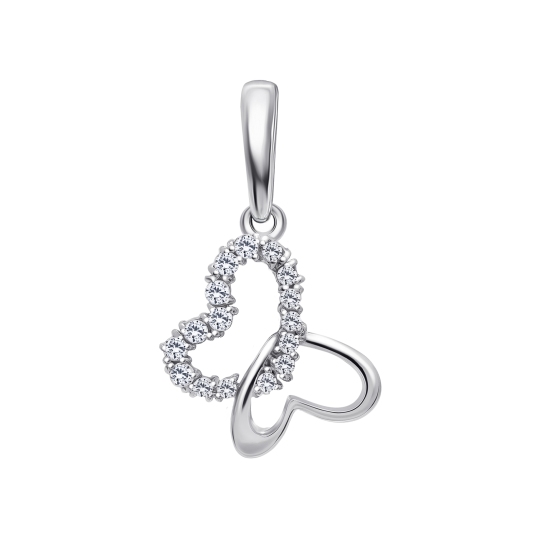 Подвеска из серебра с фианитами