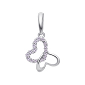 Подвеска из серебра с фианитами