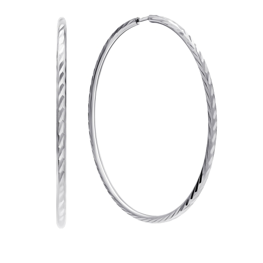 Серьги-конго из серебра