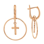 Серьги из серебра с позолотой