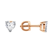 Подвеска из серебра с позолотой и фианитами