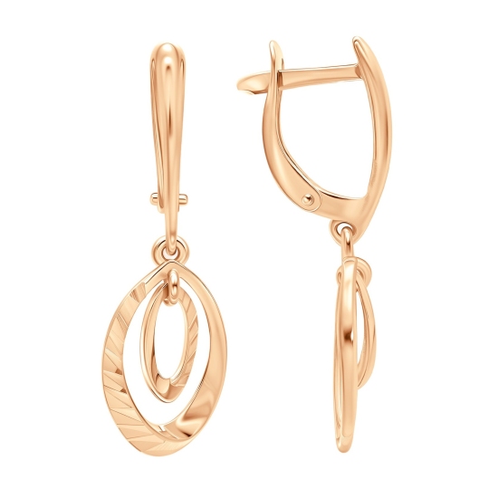 Серьги из серебра с позолотой