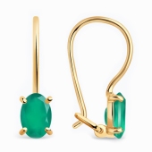 Серьги из золота с агатами