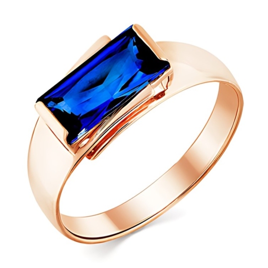 Кольцо из золота с корундом