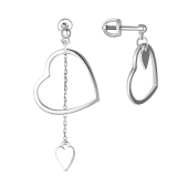 Асимметричные серьги из серебра