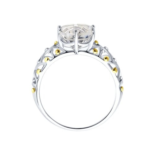 Кольцо из серебра с горным хрусталем