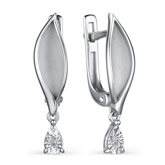 Серьги из серебра с бриллиантами