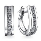 Серьги из серебра с бриллиантами