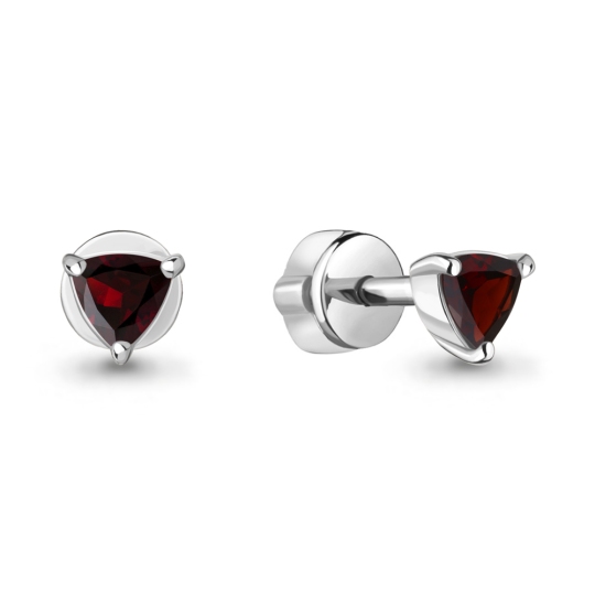 Серьги из серебра с гранатами