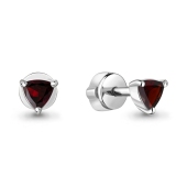 Серьги из серебра с гранатами