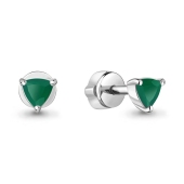 Серьги из серебра с агатами