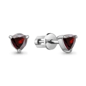 Серьги из серебра с гранатами