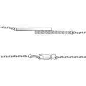 Браслет из серебра с фианитами