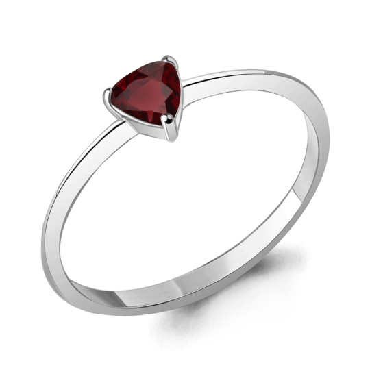 Кольцо из серебра с гранатом