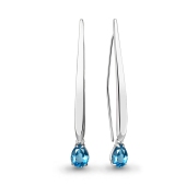 Серьги из серебра с топазами Swiss