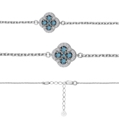 Браслет из серебра с топазами London и фианитами