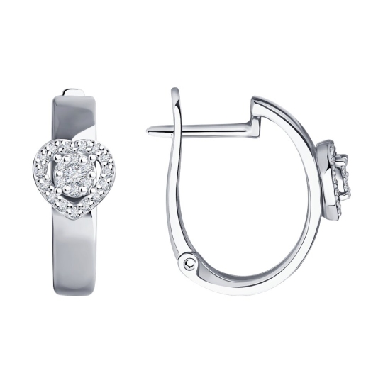 Серьги из белого золота с бриллиантами