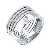 Кольцо из белого золота с бриллиантами