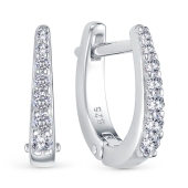 Серьги из серебра с фианитами