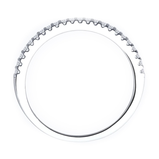 Кольцо из серебра с фианитами