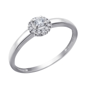 Кольцо из серебра с фианитами