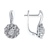 Серьги из белого золота с бриллиантами