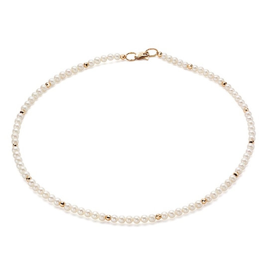 Колье-чокер из золота с жемчугом