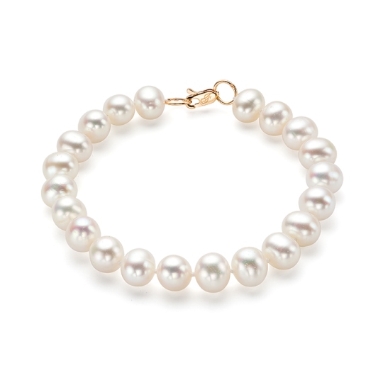 Браслет из жемчуга с золотым замком