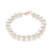 Браслет из жемчуга с золотым замком