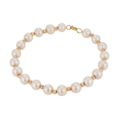 Браслет из жемчуга с золотыми вставками