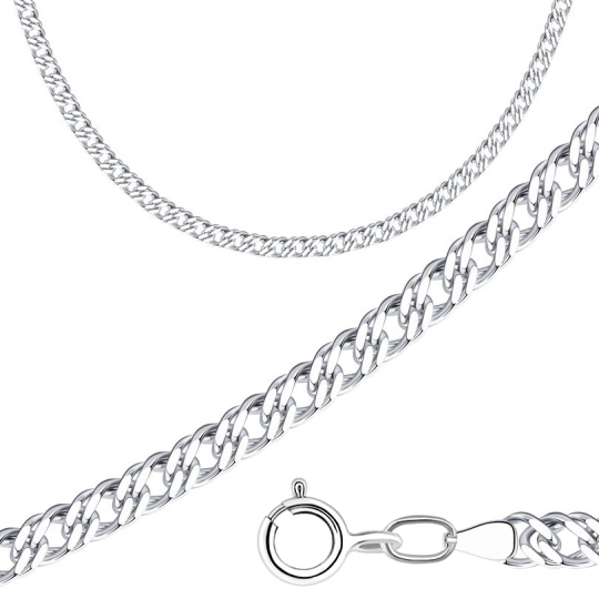 Цепь из белого золота плетения 