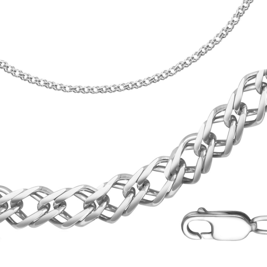 Цепь из белого золота плетения 