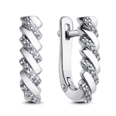Серьги из серебра с фианитами