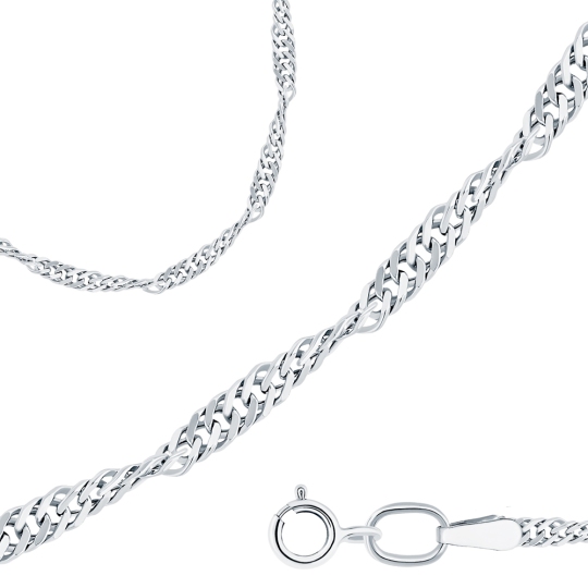 Цепь из белого золота плетения 