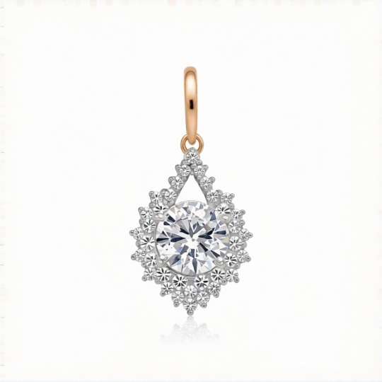 Подвеска из золота с фианитами