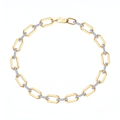 Браслет из золота с фианитами