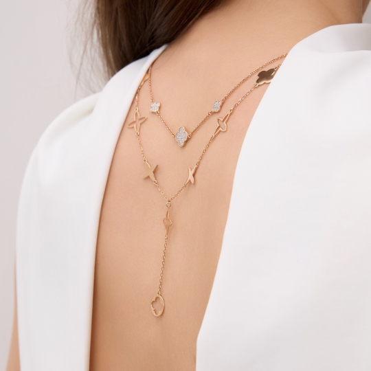 Колье из золота с фианитами