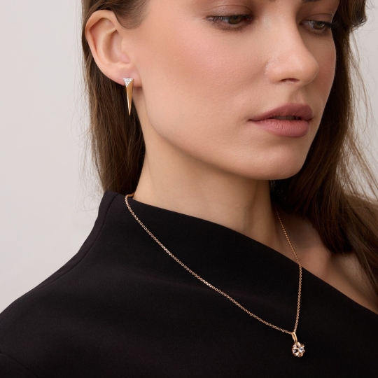 Серьги из золота с фианитами