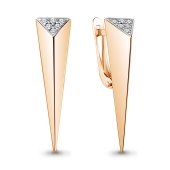 Серьги из золота с фианитами