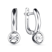 Серьги из серебра с бриллиантами