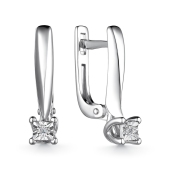 Серьги из серебра с бриллиантами